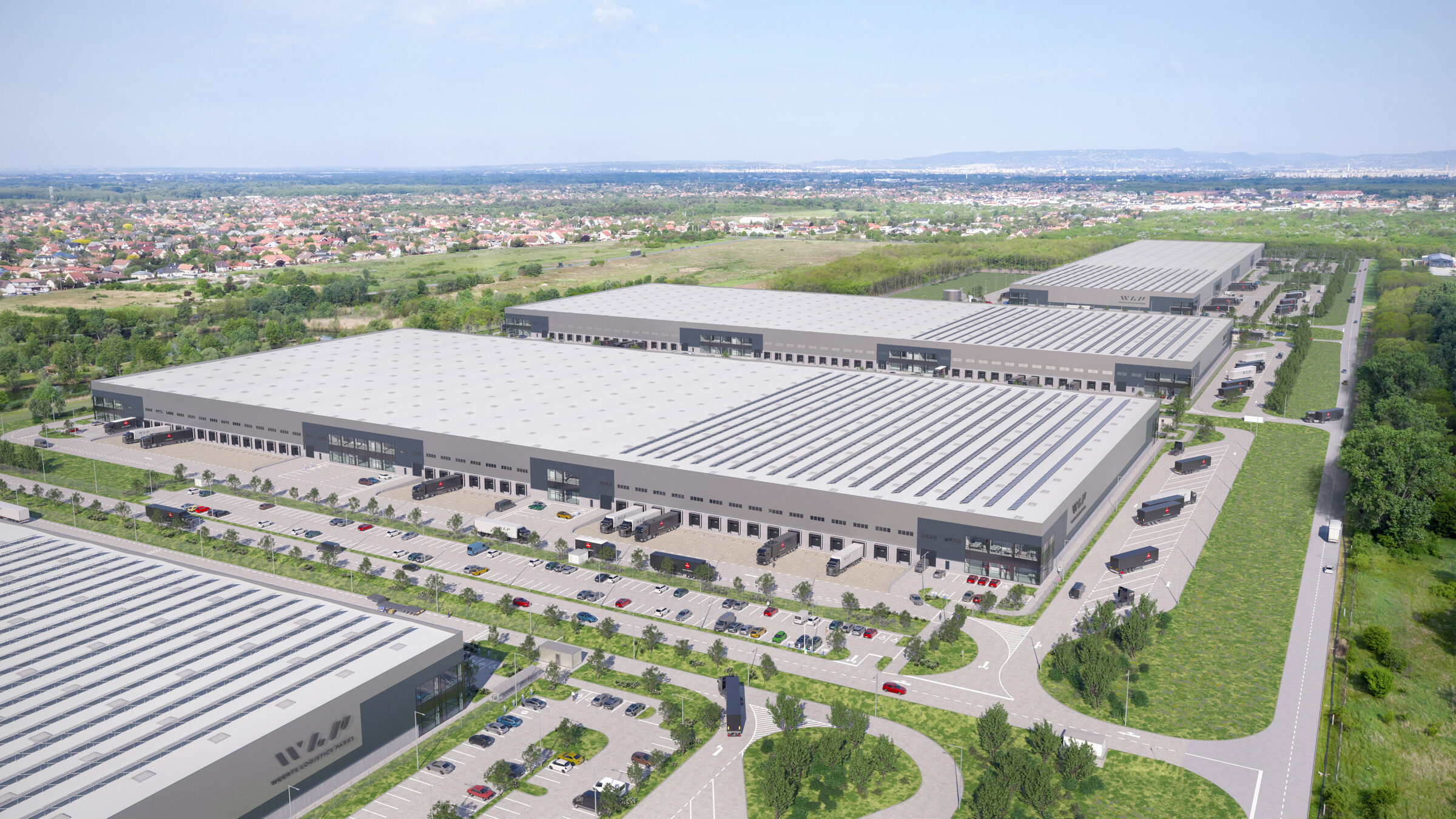 WLP Vecsés Airport logisztikai park – légifotó 3